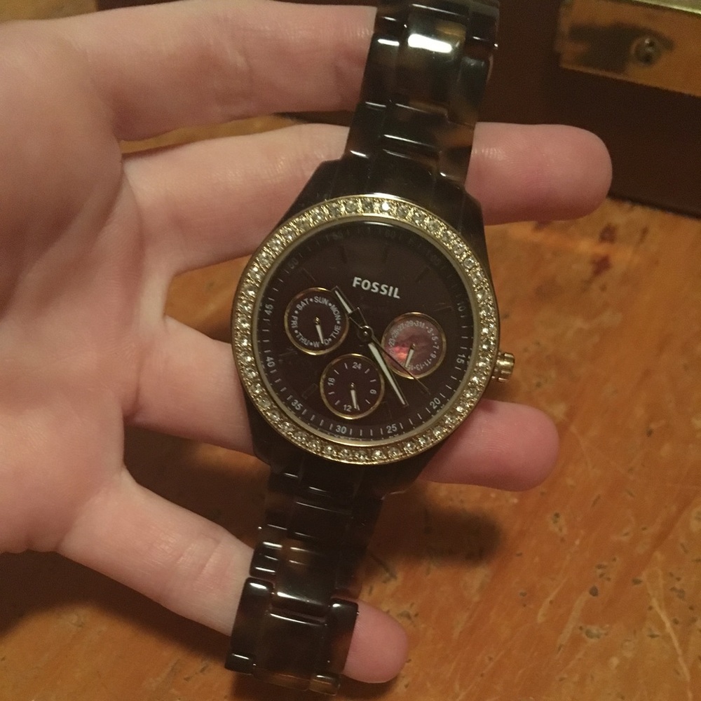 Fossil Tortoise Resin Watch
